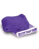 Alpine Fleece 8707 Micro Coral Fleece Blanket in Purple