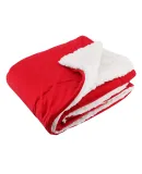 Alpine Fleece 8726 Oversized Mink Sherpa Blanket in Red