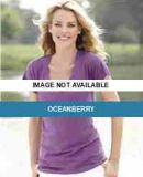 J. America - Ladies' Vanity V-Neck Slub T-Shirt -  Oceanberry