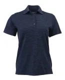 Paragon 131 Women's Dakota Striated Heather Polo in Deep blue heather
