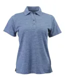 Paragon 131 Women's Dakota Striated Heather Polo in Peri blue heather