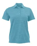Paragon 131 Women's Dakota Striated Heather Polo in Turquoise heather