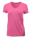 Paragon 203 Women's Vera V-Neck T-Shirt in Neon pink