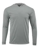 Paragon 220 Bahama Performance Hooded Long Sleeve  in Medium grey