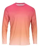 Paragon 225 Barbados Performance Pin Dot Long Slee in Red/ light orange