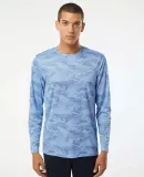 Paragon 217 Pompano Performance Camo Long Sleeve T in Blue mist