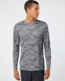 Paragon 217 Pompano Performance Camo Long Sleeve T in Medium grey