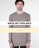 T457 American Apparel Unisex Baby Thermal Henley Creme