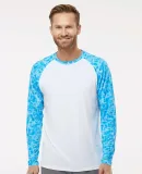 Paragon 231 Panama Colorblocked Long Sleeve T-Shir in Blue water