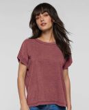 LA T 3502 Ladies' Relaxed Vintage Wash T-Shirt in Washed rouge