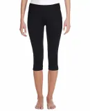 Bella + Canvas 811 Ladies' Cotton/Spandex Capri Fi in Black