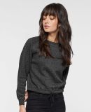 LA T 3528 Ladies' Boxy Fleece Sweatshirt in Black leopard