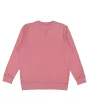 LA T 6935 Adult Vintage Wash Fleece Sweatshirt in Washed rouge