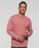 LA T 6935 Adult Vintage Wash Fleece Sweatshirt in Washed rouge
