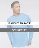 LA T 6935 Adult Vintage Wash Fleece Sweatshirt Washed Grey