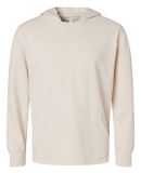 LA T 6936 Adult Vintage Wash Fleece Hooded Sweatsh in Washed natural