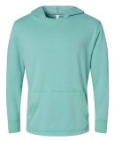 LA T 6936 Adult Vintage Wash Fleece Hooded Sweatsh in Washed saltwater