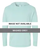 LA T 6936 Adult Vintage Wash Fleece Hooded Sweatsh Washed Grey