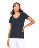 US Blanks 422US Ladies' Made in USA Hemp V-Neck T- in Black