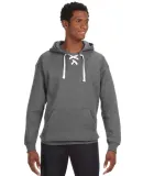 J. America - Sport Lace Hooded Sweatshirt - 8830 in Charcoal heather