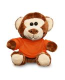 Promo Goods  TY6032 7 Plush Monkey With T-Shirt in Orange