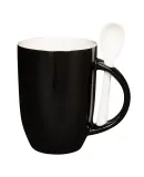 Promo Goods  CM124 12oz Dapper Ceramic Mug With Sp in Black