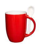 Promo Goods  CM124 12oz Dapper Ceramic Mug With Sp in Red