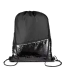 Promo Goods  BG166 Sequin Drawstring Backpack in Black