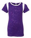 Blue 84 - Juniors' Burnout Football Tee - JBIT Purple/ White