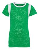 Blue 84 - Juniors' Burnout Football Tee - JBIT Green/ White