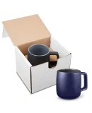 Promo Goods  GCM113 15oz Geo Square Handle Ceramic in Navy blue