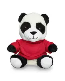 Promo Goods  TY6034 7 Plush Panda With T-Shirt in Red