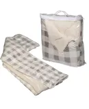 Promo Goods  OD304 Micro Mink Sherpa Blanket in Gray/ white