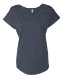 Next Level 6760 Tri-Blend Scoop Neck Dolman T-shir in Vintage navy