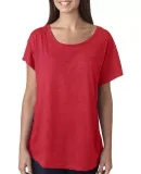 Next Level 6760 Tri-Blend Scoop Neck Dolman in Vintage red