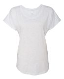 Next Level 6760 Tri-Blend Scoop Neck Dolman T-shir in Heather white