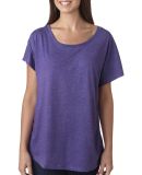 Next Level 6760 Tri-Blend Scoop Neck Dolman T-shir in Purple rush