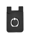 Promo Goods  PL-1370 Silicone Card Holder with Met in Black