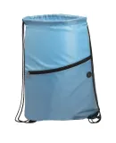 Drawstring Bags Bulk Promo Goods  BG229 Incline Drawstring Backpack Wit in Carolina blue