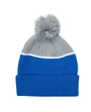 Promo Goods  AP116 Two-Tone Tamy Beanie With Pom in Reflex blue