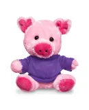Promo Goods  TY6031 7 Plush Pig With T-Shirt in Purple