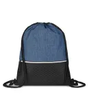 Promo Goods  BG188 Crosshatch Heather Drawstring B in Heather navy