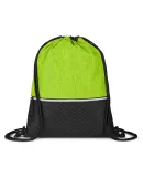 Promo Goods  BG188 Crosshatch Heather Drawstring B in Heather lime grn