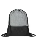 Promo Goods  BG188 Crosshatch Heather Drawstring B in Heather gray