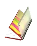 Promo Goods  PL-4261 Pocket Jotter With Stickies in Red