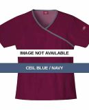 S001DL Dickies Mock Wrap Top Ceil Blue / Navy