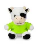Promo Goods  TY6033 7 Plush Cow With T-Shirt in Lime green
