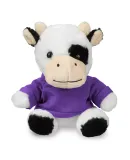 Promo Goods  TY6033 7 Plush Cow With T-Shirt in Purple