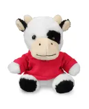 Promo Goods  TY6033 7 Plush Cow With T-Shirt in Red