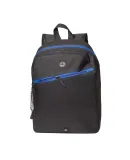 Promo Goods  LT-3956 Color Zippin’ Laptop Backpa in Black/ blue